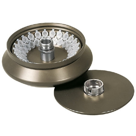 Hettich Instruments - Angle Rotor 48-Place, 2-Row, With Bio-Containment Lid, 45° Angle, 14,000 rpm, 21,255 RCF - 1158-L