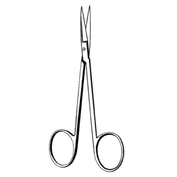Sklar Instruments Scissors Iris Merit 4-1/2" Sharp/Sharp Smooth Straight Stainless Steel Ea - 98-104