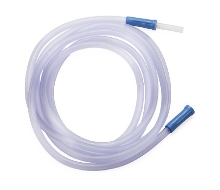 Medline - Suction Connector Tubing 12 Foot Length 0.25 Inch I.D. Universal Female Connector Clear Ribbed OT Surface PVC - OR612