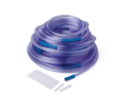 Medline - Suction Connector Tubing 100 Foot Length 0.281 Inch I.D. Universal Female Connector Clear Ribbed OT Surface PVC - OR7100