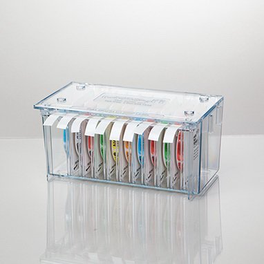 Peel N Go - Label Dispenser 4-1/8 X 5-3/10 X 9-3/16 Inch Desktop Manual Pull Clear Plastic 10 Roll Dispenser For use with Medication Labels - 18894