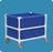 IPU - Laundry Truck Without Shelves PVC Heavy Duty Casters - LT11