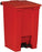 Rubbermaid - Trash Can 12 gal. Square Red HDPE / Polypropylene Step On - H-2668R