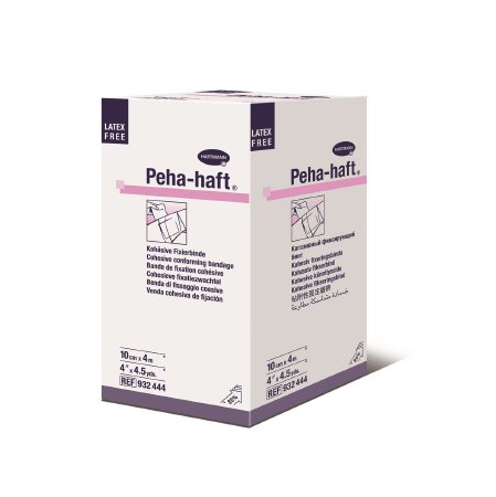 Peha-haft - Absorbent Cohesive Bandage 4 Inch X 4-1/2 Yard Standard Compression Self-adherent Closure White NonSterile - 932444