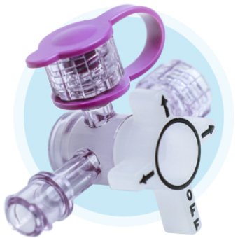 ENFit Lopez Valve - Closed Enteral Tube Valve NonSterile, Tethered Cap - M9000-EF