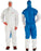 3M Coverall 4X-Large White/Blue Disposable - 4535+BLK-4XL