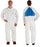 3M Coverall with Hood 3X-Large White/Blue Disposable - 4540+BLK-3XL