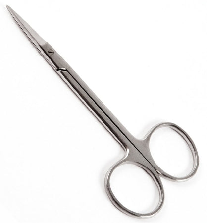 Sklar Econo Iris Scissors 4-1/2 Inch Length Floor Grade Stainless Steel Sterile Finger Ring Handle Curved - 96-3507