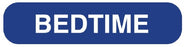 United Ad Label PDC Pre-Printed Label Anesthesia Label BEDTIME Blue 3/8 X 1-5/8 Inch - ULRXA1223