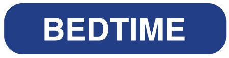 PDC - Pre-Printed Label pdc Advisory Label Blue Paper Bedtime White Medication Instruction 3/8 X 1-5/8 Inch - ULRXA1223