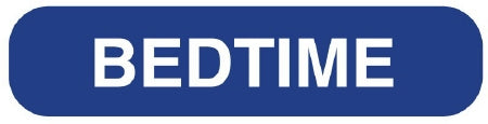United Ad Label PDC Pre-Printed Label Anesthesia Label BEDTIME Blue 3/8 X 1-5/8 Inch - ULRXA1223