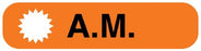 United Ad Label UAL Pre-Printed Label Instructional Label A.M. Orange 3/8 X 1-5/8 Inch - ULRXA1224