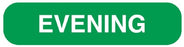 United Ad Label UAL Pre-Printed Label Instructional Label EVENING Green 3/8 X 1-5/8 Inch - ULRXA1222