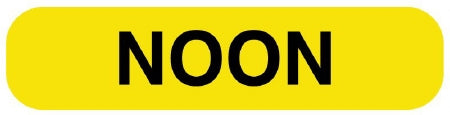 United Ad Label UAL Pre-Printed Label Instructional Label NOON Yellow 3/8 X 1-5/8 Inch - ULRXA1220