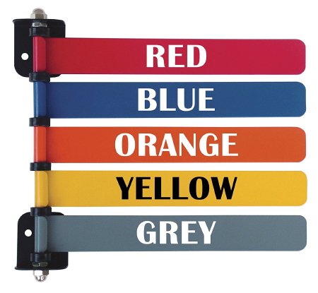 Omnimed - Exam Room Signal Flag Wall Mount 5 Flag - 291715