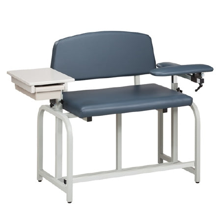 Clinton Industries Lab X Series Blood Drawing Chair Padded Flip Arm Purple Gray - 66000-3PG