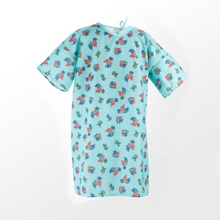 Standard Textile - Patient Exam Gown Child Size (10 to 12) Kid Design (Happy Hounds Print) Reusable - 6979104H