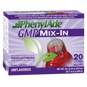 Nutricia North America PhenylAde GMP Mix-In PKU Oral Supplement Unflavored 12.5 Gram Individual Packet Powder - 116130