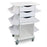 Market Lab Inc Suture Procedure Cart Rugged Polyethylene, ABS and PETC 20 X 27.25 X 35.625 Inch 3 Drawers, 6 Shelves - 12810