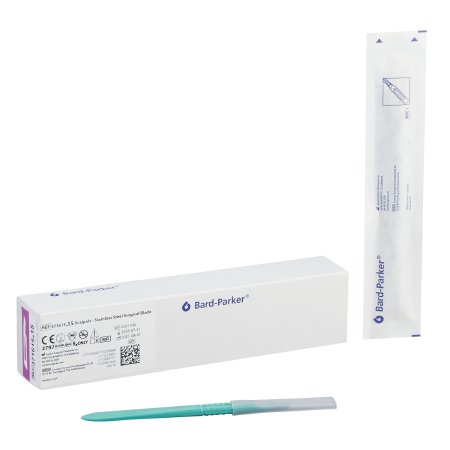Bard-Parker - Scalpel Conventional No. 15 Stainless Steel / Plastic Nonslip Grip Handle with Centimeter Scale Sterile Disposable - 371615