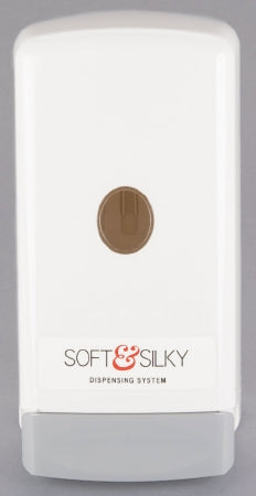Kutol Mfg Soft & Silky Skin Care Dispenser Off-White Plastic Manual Push 800 mL Wall Mount - 9950ZPL