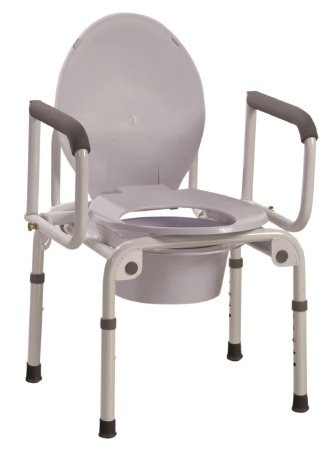 Fabrication Enterprises - Commode Chair Drop Arm Steel Frame - 43-2342