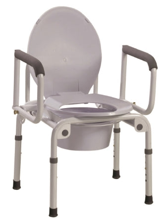 Fabrication Enterprises Fabrication Enterprises Commode Chair Drop Arm Steel Frame - 43-2342