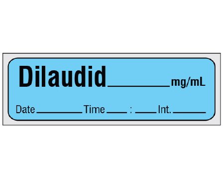 Shamrock - Drug Label Anesthesia Label DILAUDID _____ mg / mL / Date _____ Time _____ Int. _____ Blue 1/2 X 1 Inch - SA-2414-DTI-PRE