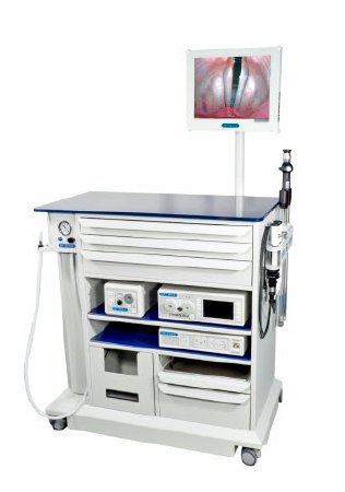 Otosmart - ENT Treatment Cabinet Metal / Aluminum / Safety Laminated Glass 3 Drawers - Br Surgical - BR900-7509