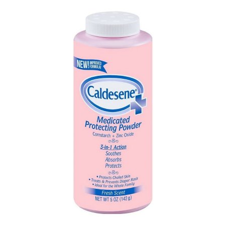 Caldesene Medicated Protecting - Body Powder 5 oz. Fresh Scent Shaker Bottle 81% Cornstarch / 15% Zinc Oxide - 36373611151