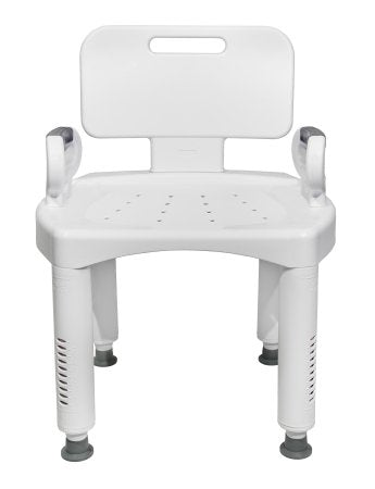McKesson McKesson Bath Bench Removable Arm Rail Plastic Frame Removable Back 16 to 20-1/2 Inch Height - 146-RTL12505