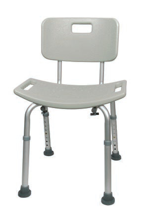 McKesson McKesson Bath Bench Fixed Handle Aluminum Frame Removable Back 15-1/2 to 19-1/2 Inch Height - 146-RTL12202KDR