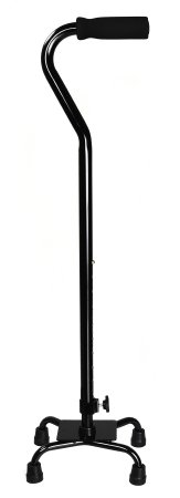 McKesson McKesson Small Base Quad Cane Steel 30 to 39 Inch Height Black - 146-RTL10310