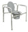 McKesson McKesson Folding Commode Chair Fixed Arm Steel Frame Back Bar 15-1/2 to 22 Inch Height - 146-11117N-1