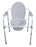 McKesson McKesson Folding Commode Chair Fixed Arm Steel Frame Back Bar 17 to 23 Inch Height - 146-RTL11158KDR