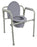 McKesson McKesson Folding Commode Chair Fixed Arm Steel Frame Back Bar 16-3/5 to 22-1/2 Inch Height - 146-11148-1