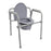 McKesson - Folding Commode Chair Fixed Arm Steel Frame Back Bar 13-1/2 Inch Seat Width - 146-11148-1