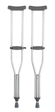 McKesson McKesson Underarm Crutches Aluminum Frame Adult 350 lbs. Weight Capacity - 146-10430-8