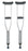 McKesson McKesson Underarm Crutches Aluminum Frame Child 350 lbs. Weight Capacity - 146-10401-8