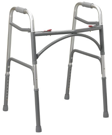McKesson McKesson Bariatric Folding Walker Steel Frame 500 lbs. Weight Capacity 32-1/2 to 39 Inch Height - 146-10220-2