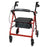 McKesson - 4 Wheel Rollator Red Adjustable Height / Folding Aluminum Frame - 146-R726RD