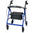 McKesson - 4 Wheel Rollator Blue Adjustable Height / Folding Aluminum Frame - 146-R726BL