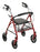 McKesson McKesson 4 Wheel Rollator 31 to 37 Inch Red Folding Steel Frame 31 to 37 Inch - 146-10257RD-1