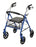McKesson McKesson 4 Wheel Rollator 31 to 37 Inch Blue Folding Steel Frame 31 to 37 Inch - 146-10257BL-1