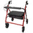 McKesson - Bariatric 4 Wheel Rollator Red Adjustable Height / Heavy Duty / Folding Steel Frame - 146-10216RD-1