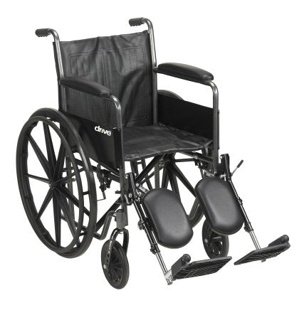 McKesson McKesson Wheelchair Composite Wheel Black 18 Inch Seat Width 300 lbs. Weight Capacity - 146-SSP218FA-ELR