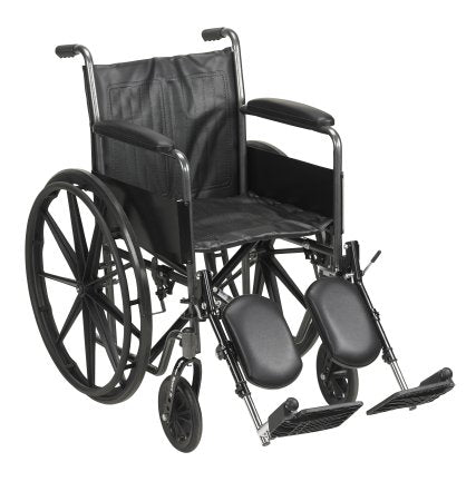McKesson McKesson Wheelchair Desk Length Arm Padded, Removable Arm Style Composite Wheel Black 18 Inch Seat Width 300 lbs. Weight Capacity - 146-SSP218DDA-SF