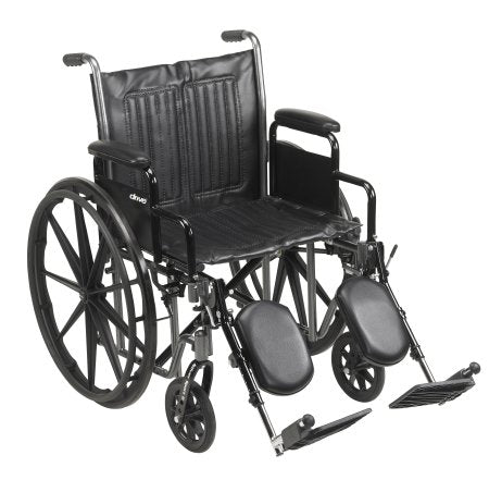 McKesson McKesson Wheelchair Desk Length Arm Padded, Removable Arm Style Composite Wheel Black 20 Inch Seat Width 350 lbs. Weight Capacity - 146-SSP220DDA-SF