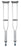 McKesson McKesson Underarm Crutches Aluminum Frame Adult 350 lbs. Weight Capacity - 146-10430-8