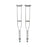 McKesson - Underarm Crutches Aluminum Frame Adult 350 lbs. Weight Capacity Push Button / Wing Nut Adjustment - 146-10400-8